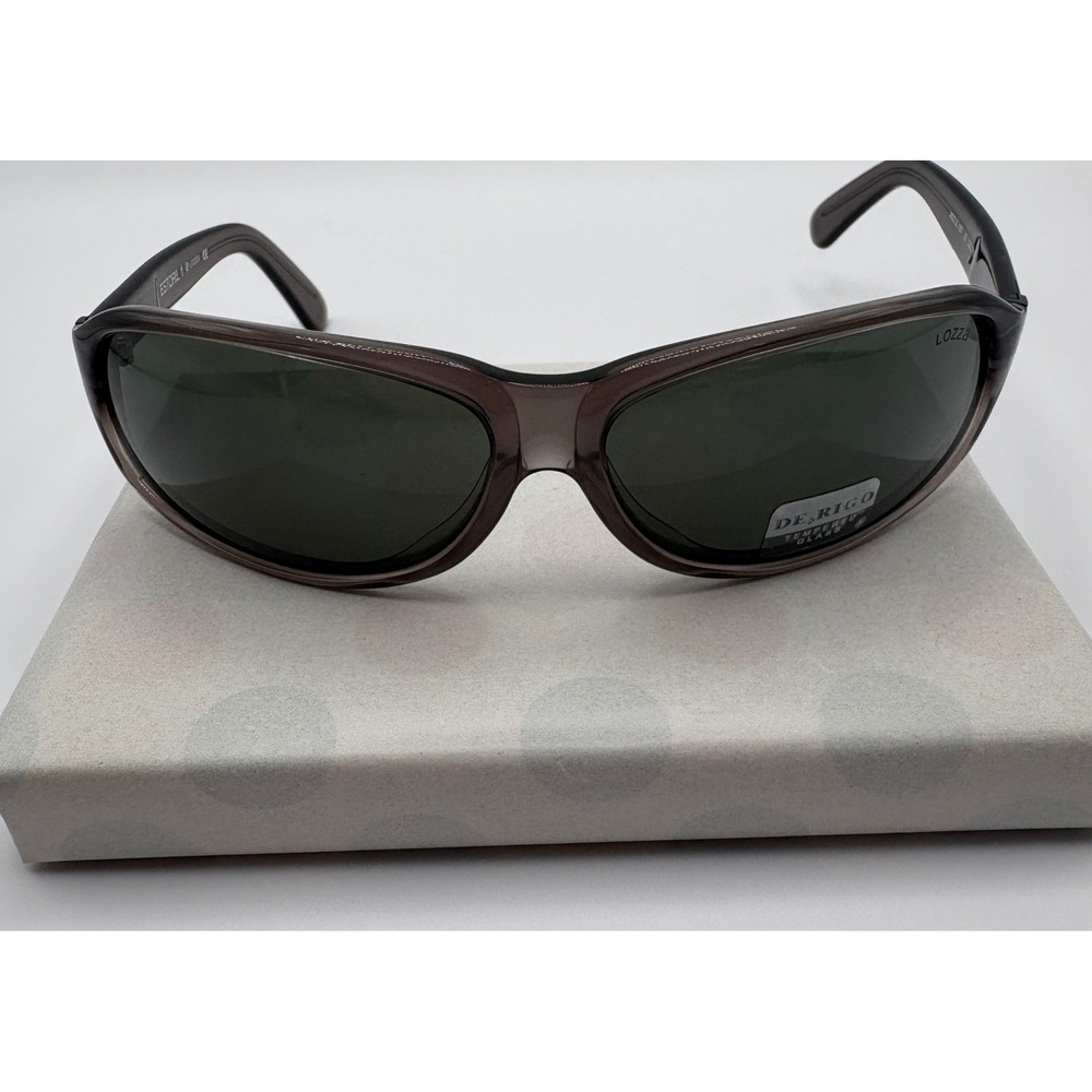 Lozza Estoril 1651/63/705 Vintage Oversize Charcoal Gray Sunglasses Italian Made